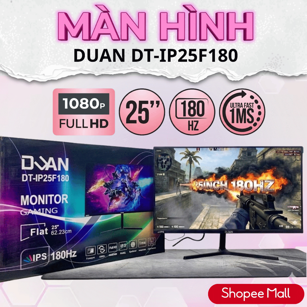Màn Hình Gaming DUAN IP25F180 25 Inch IPS 180Hz 1ms Full HD