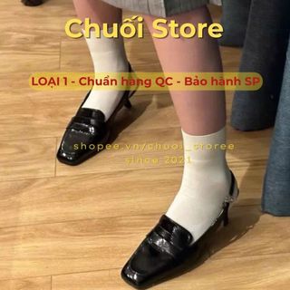 Giày cao gót nữ da PU tổng hợp dệt vải đế cao su dễ phối đồ thanh lịch nữ tính nhẹ nhàng