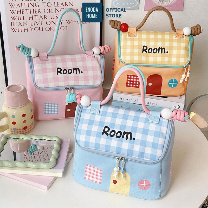 Túi Đựng Mỹ Phẩm ENODA HOME, Túi Xách Đựng Đồ Du Lịch Dung Tích Lớn, Nhiều Ngăn, Chống Nước, Có Quai Xách TUIPU012