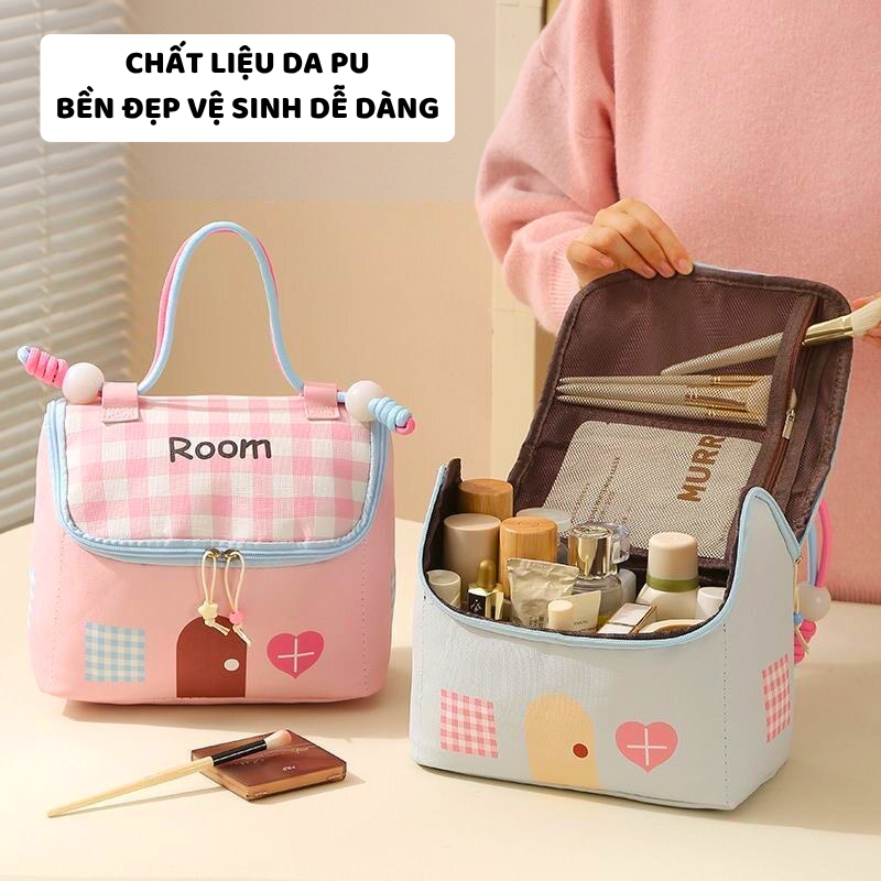 Túi Đựng Mỹ Phẩm ENODA HOME, Túi Xách Đựng Đồ Du Lịch Dung Tích Lớn, Nhiều Ngăn, Chống Nước, Có Quai Xách TUIPU012