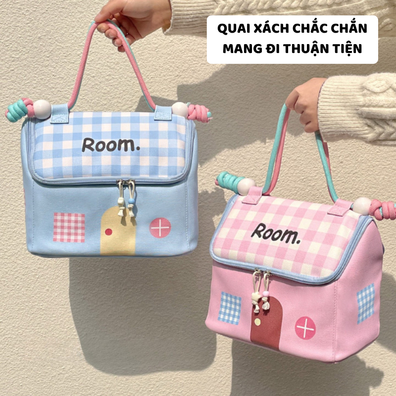 Túi Đựng Mỹ Phẩm ENODA HOME, Túi Xách Đựng Đồ Du Lịch Dung Tích Lớn, Nhiều Ngăn, Chống Nước, Có Quai Xách TUIPU012
