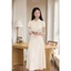 Set Đồ Áo Kiểu Cổ Sen Dáng Ôm 2T33.2604, Chân Váy Dài Bổ Chéo Đổ 4L08.2604. Set Đồ Áo Peplum Váy Công Sở Thanh Lịch JM