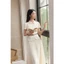 Set Đồ Áo Kiểu Cổ Sen Dáng Ôm 2T33.2604, Chân Váy Dài Bổ Chéo Đổ 4L08.2604. Set Đồ Áo Peplum Váy Công Sở Thanh Lịch JM
