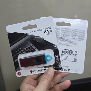 USB 3.2 Kingston DataTraveler Exodia 64GB Gen 1 đọc 100MB/s ghi 15MB/s - hàng SPC / FPT phân phối