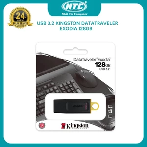 USB 3.2 Gen 1 Kingston 128GB DataTraveler Exodia đọc 100MB/s ghi 15MB/s - hàng SPC / FPT phân phối