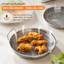 SET Khay Kèm Vỉ Lưới Lọc Dầu Inox Chống Dính Có Tay Cầm - Khay Ráo Dầu Chiên Rán Thực Phẩm, Dùng Cho Nồi Chiên Không Dầ