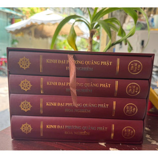 Sách - Kinh Đại Phương Quảng Phật Hoa Nghiêm (bộ 4 cuốn) - Bìa cứng