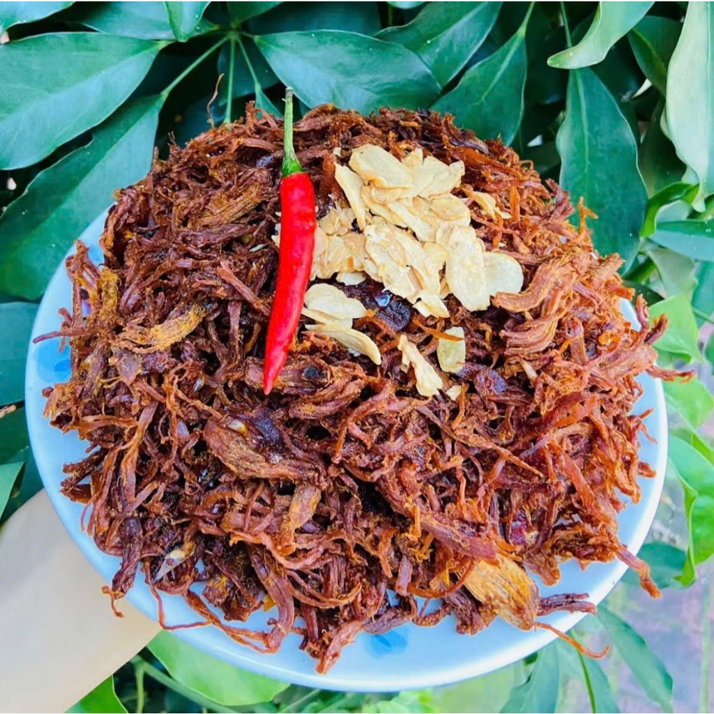 Khô Gà Cháy Tỏi ( Hương Vị Heo) - Ngon Thơm Đậm Đà - Đạt Chuẩn ATVSTP - Kèm Tỏi Sấy Giòn