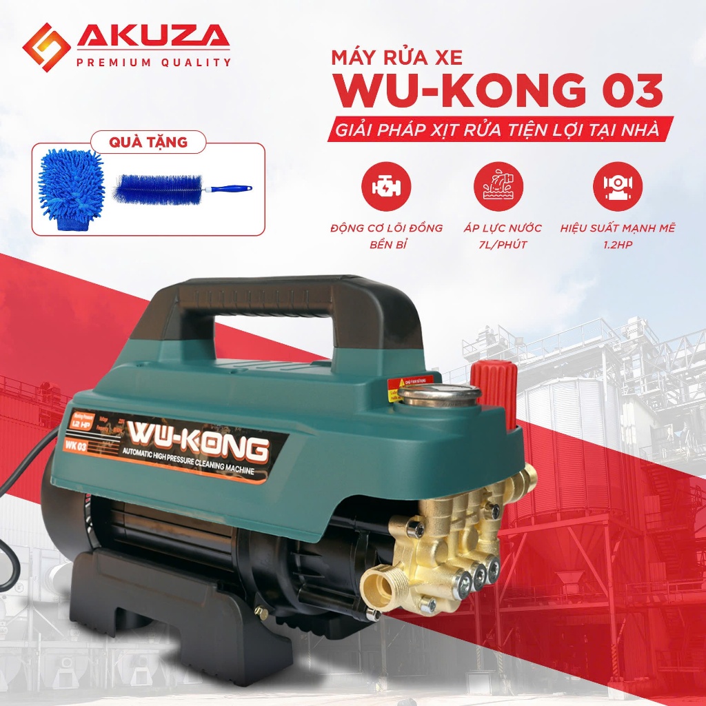 Máy xịt rửa xe, Wukong WK 03, XPOWER RX-3K có chỉnh áp, Vệ Sinh máy lạnh, rửa xe, rửa sân