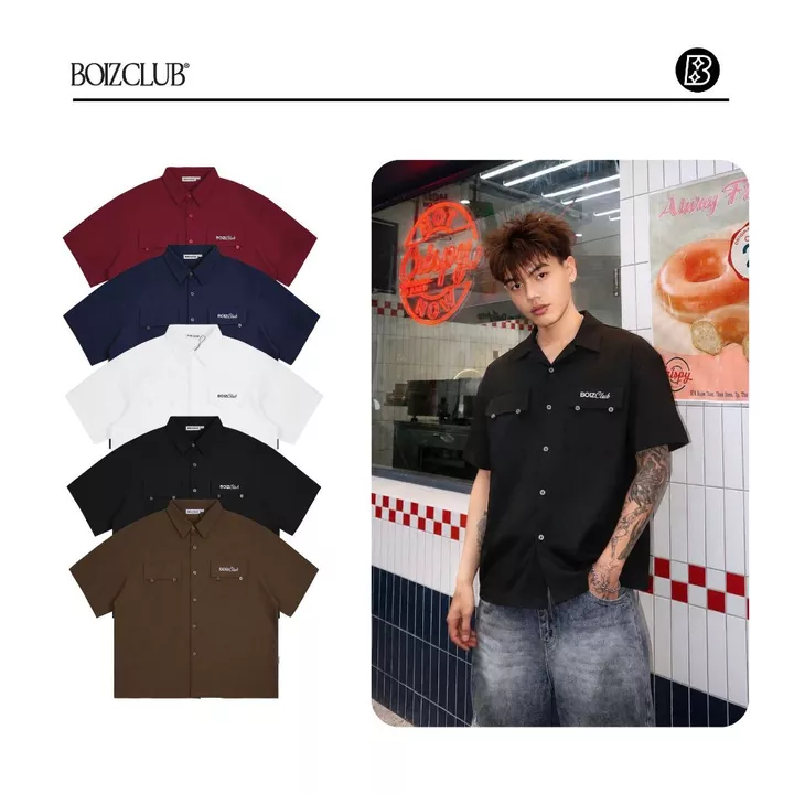 Áo Sơ Mi Boxy LINED BOIZCLUB Unisex Nam Nữ Local Brand SM32