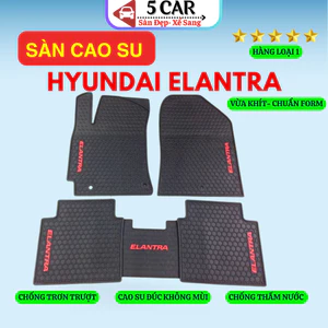 Thảm Lót Sàn Cao Su XeHyundai Elantra 2016 - Nay Cao su đúc Không Mùi , Vừa Khít Form Xe- Chống Nước, Dễ Dàng Lắp Đặt