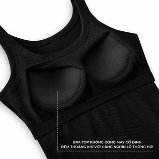 Áo Tanktop nữ MELINFA bratop  3D chống sa trễ, định hình nâng đỡ tự nhiên, Áo ba lỗ có đệm mút cố định mã VAA0403