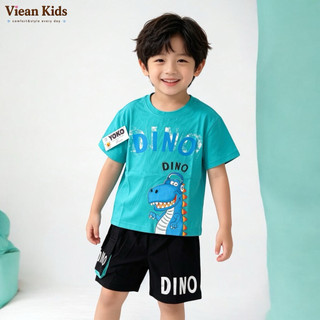 Bộ Quần Áo Khủng Long Thun Cotton 4 Chiều Cao Cấp Dành Cho Bé Trai từ 13 -27Kg - Hãng YOKO