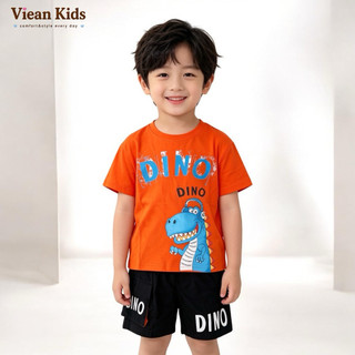 Bộ Quần Áo Khủng Long Thun Cotton 4 Chiều Cao Cấp Dành Cho Bé Trai từ 13 -27Kg - Hãng YOKO