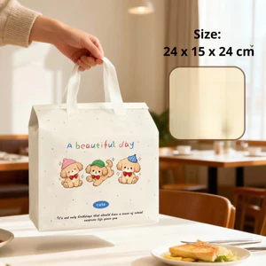 Túi Giữ Nhiệt Vải Không Dệt Đa Năng Đựng Trà Sữa, Hộp Cơm, Quà Tặng MUN STORE TGIUNHIET077