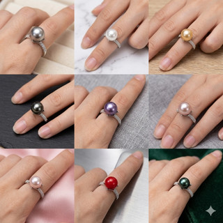 [N1150] Nhẫn Ngoc Trai Đá Nhân Tạo Nhiều Màu Nhiều Size Hạt Thanh Lịch, Sang Trọng - DAISYN