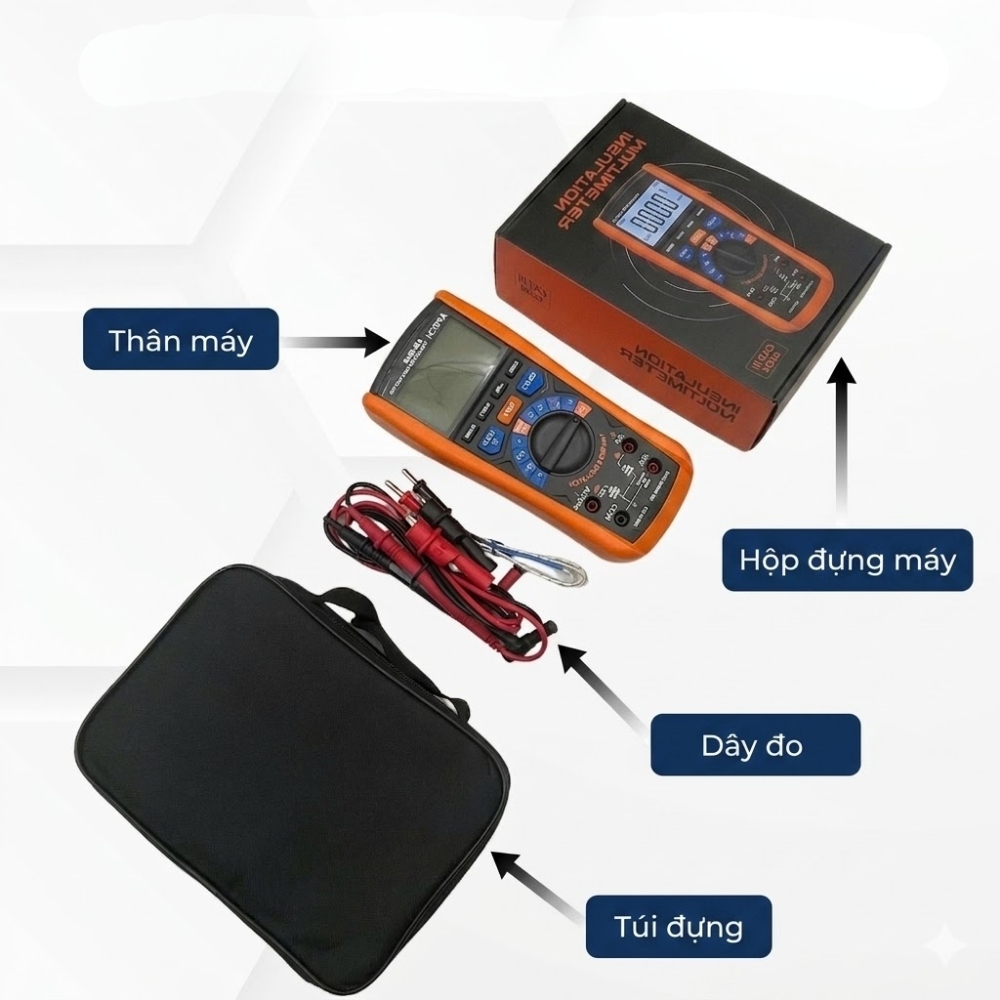 Đồng hồ vạn năng cao cấp Apech AM-5556 đo 1000V AC/AC bảo vệ quá tải chọn thang đo tự động