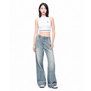 CARA Áo kiểu nữ Ira dáng croptop sát nách cổ cao năng động