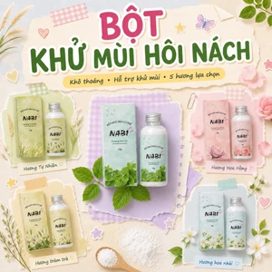 Bột Khử Mùi Cơ Thể NABI 50g Hỗ Trợ Giảm Mùi Mồ Hôi Vùng Nách Chân, Khô Thoáng Dễ Chịu, Dùng Cho Giày Dép