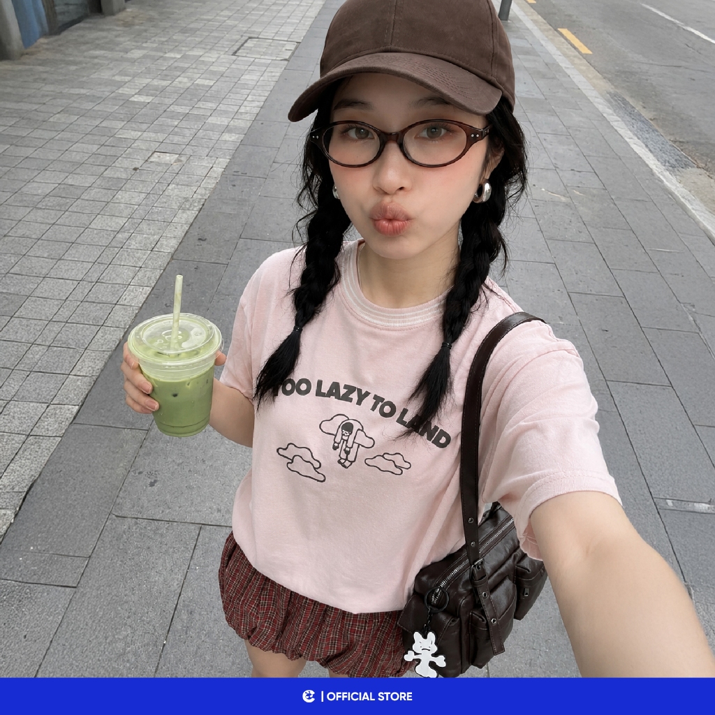 Áo thun phông unisex t-shirt form boxy nam nữ Local Brand Chính Hãng City Cycle Áo thun Lazy Land