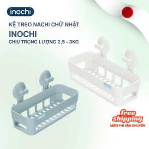 Kệ gắn góc tường Nachi CHỮ NHẬT treo ngang Inochi, không cần khoan tiện dụng cho nhà tắm
