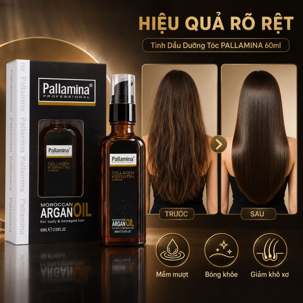 Tinh Dầu Dưỡng Tóc PALLAMINA Karseell Maca 60ml | Dưỡng Tóc Mềm Mượt, Bóng Khỏe & Giảm Khô Xơ