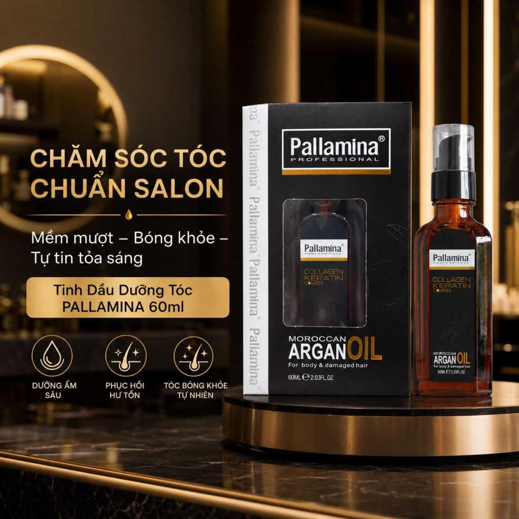 Tinh Dầu Dưỡng Tóc PALLAMINA Karseell Maca 60ml | Dưỡng Tóc Mềm Mượt, Bóng Khỏe & Giảm Khô Xơ