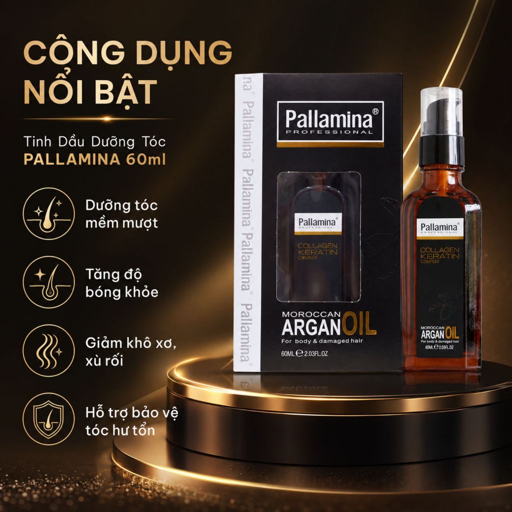 Tinh Dầu Dưỡng Tóc PALLAMINA Karseell Maca 60ml | Dưỡng Tóc Mềm Mượt, Bóng Khỏe & Giảm Khô Xơ