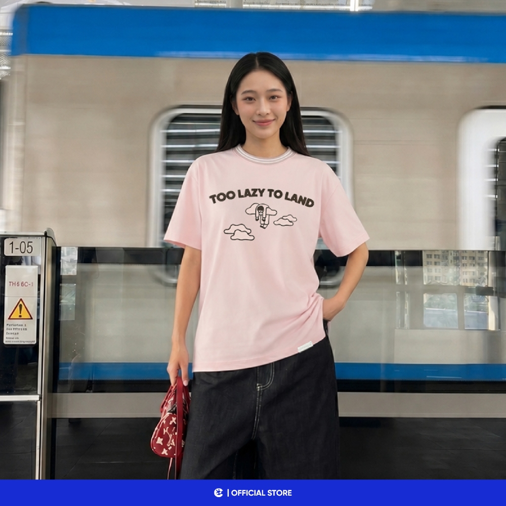 Áo thun phông unisex t-shirt form boxy nam nữ Local Brand Chính Hãng City Cycle Áo thun Lazy Land