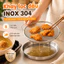 SET Khay Kèm Vỉ Lưới Lọc Dầu Inox Chống Dính Có Tay Cầm - Khay Ráo Dầu Chiên Rán Thực Phẩm, Dùng Cho Nồi Chiên Không Dầ