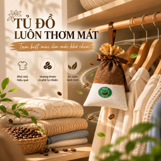 Túi Thơm Cafe Khử Mùi Túi Thơm Cà Phê Thiên Nhiên Treo Xe Tủ Quần Áo Phòng Ngủ Khử Mùi Hiệu Quả