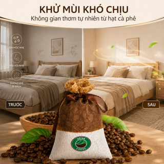 Túi Thơm Cafe Khử Mùi Túi Thơm Cà Phê Thiên Nhiên Treo Xe Tủ Quần Áo Phòng Ngủ Khử Mùi Hiệu Quả