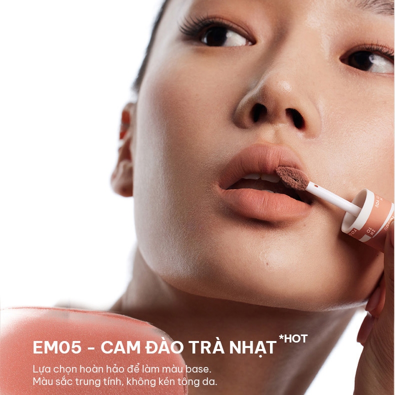 Son Bùn Túi Mini INTO YOU Chất Son Bùn Lì Làm Giảm Thâm Môi Sáng Da Bền Màu Không Khô Môi Lâu Trôi 1g