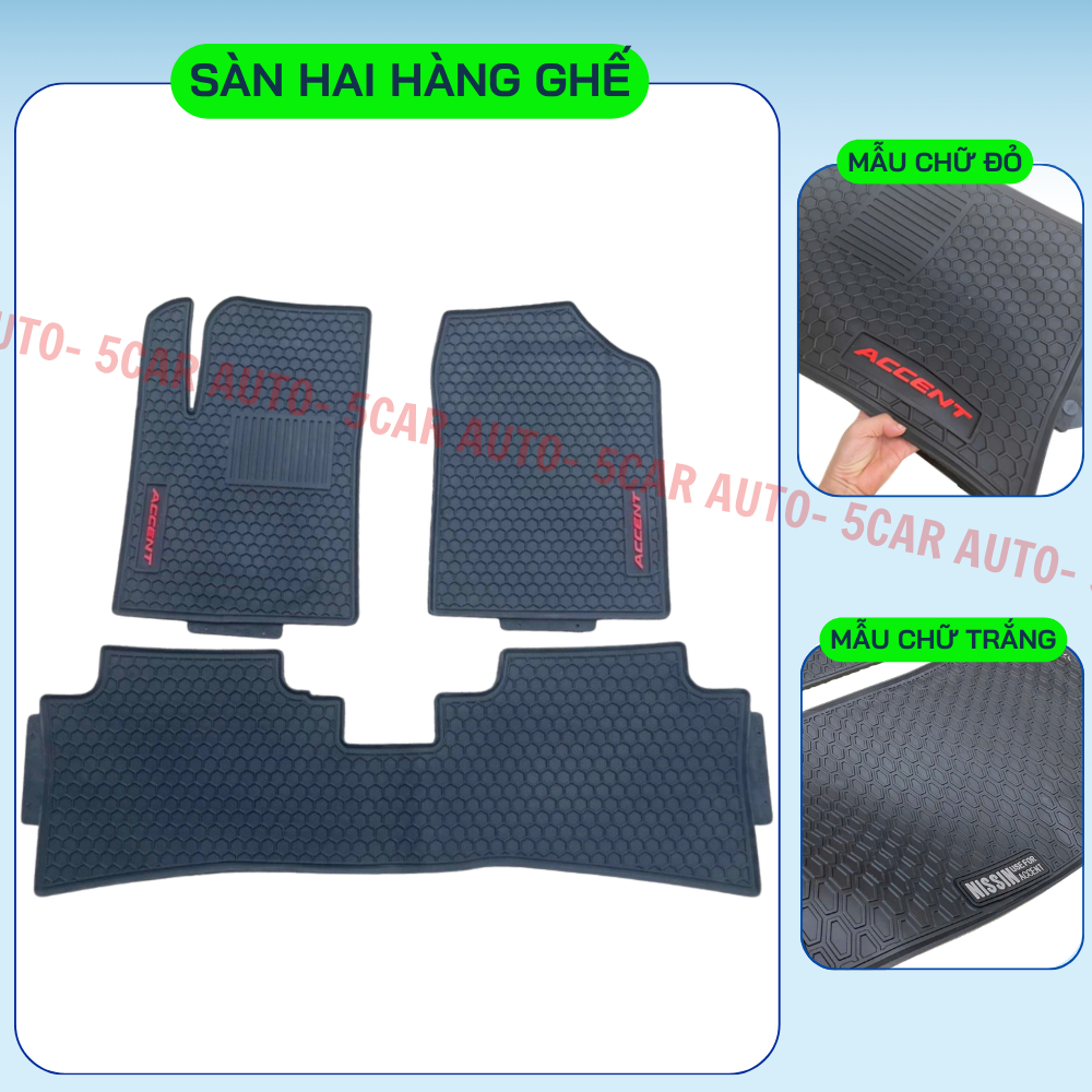 THẢM LÓT SÀN xe Hyundai Accent 2024 - Nay, Hàng Cao Su đúc ko mùi hôi, không thấm nước, dễ vệ sinh