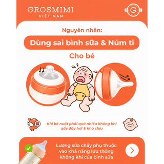 [KHINH KHÍ CẦU] - Bình Sữa Grosmimi PPSU 200ml/300ml - Kèm Núm 1(1-3m) - Nhập Hàn Chính Hãng