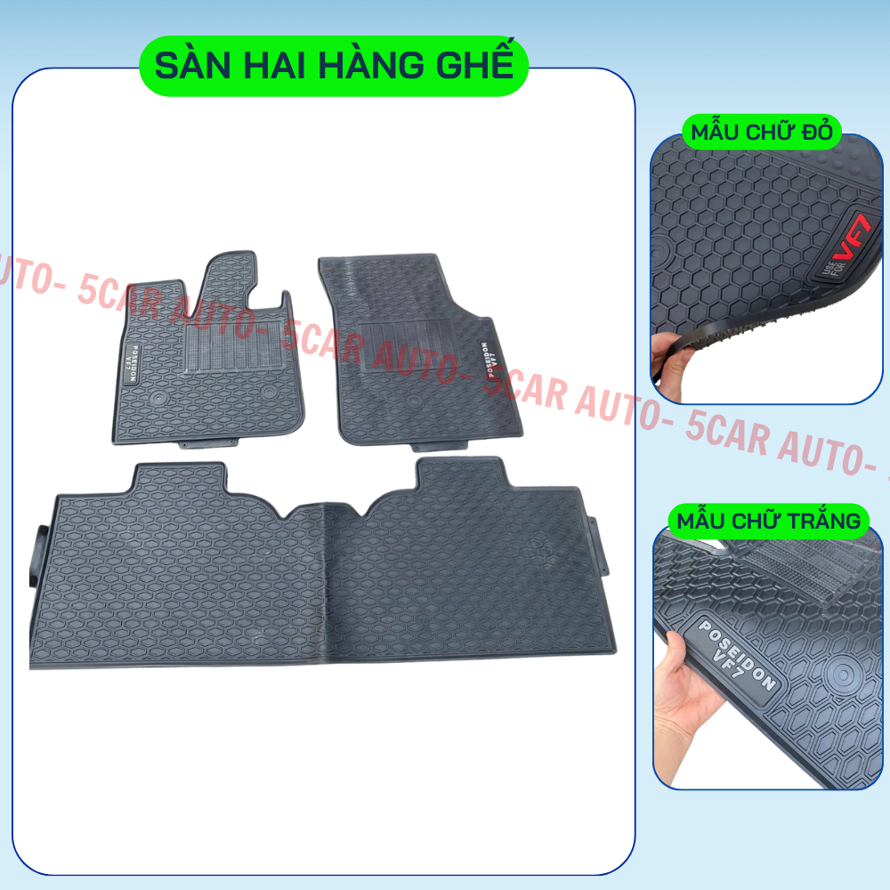 Thảm Lót Sàn Cao Su Xe VINFAST VF7 - Cao su đúc Không Mùi , Vừa Khít Form Xe- Chống Nước, Dễ Dàng Lắp Đặt