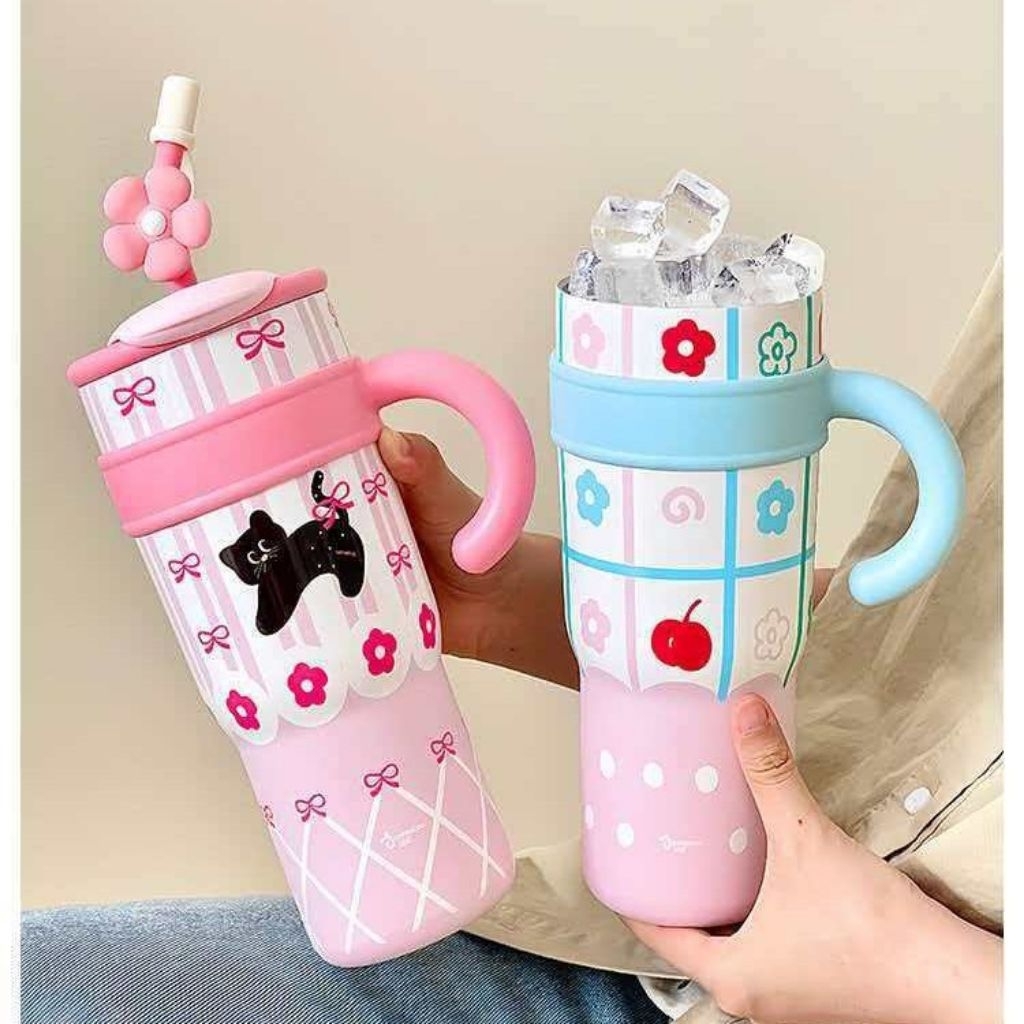 cốc giữ nhiệt có tay cầm 700ml hình xinh sắn