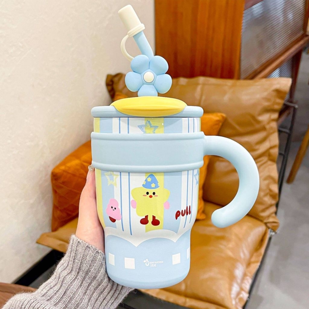 cốc giữ nhiệt có tay cầm 700ml hình xinh sắn