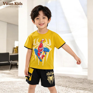 Đồ Bộ bé trai in spider man từ 13 - 27kg thun cotton mịn mát cao cấp - hãng YOKO
