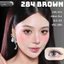 Lens mắt FB-284 Brown màu nâu loang trong trẻo tự nhiên, không viền, size nhỏ - LUNA EYES