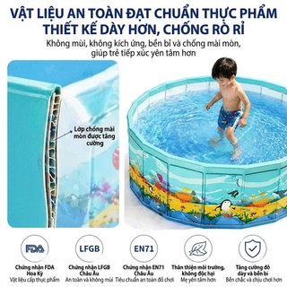 Bể Bơi Khung mã cá voi 1m2 Cho Bé Khung Thép Chắc Chắn Bạt Nhựa PVC Hồ Bơi Chống Thấm An Toàn Cho Trẻ
