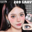 Lens mắt FB-289 Gray màu xám có 2 light trắng đối xứng, size vừa - thương hiệu LUNA EYES