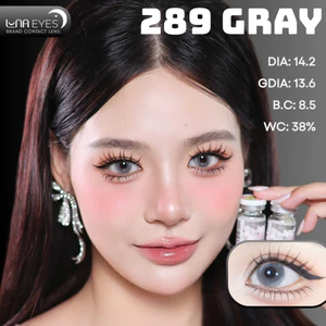 Lens mắt FB-289 Gray màu xám có 2 light trắng đối xứng, size vừa - thương hiệu LUNA EYES