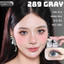 Lens mắt FB-289 Gray màu xám có 2 light trắng đối xứng, size vừa - thương hiệu LUNA EYES