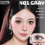 Lens mắt FC-401 Gray màu xám nâu viền đen nổi bật, size vừa - thương hiệu LUNA EYES