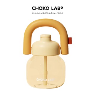 Bình Nước Nhựa Tritan ChakoLab LinLin Kettle Bell Dung Tích 1150ml, Có Dây Đeo, Ống Hút Bật Thông Minh