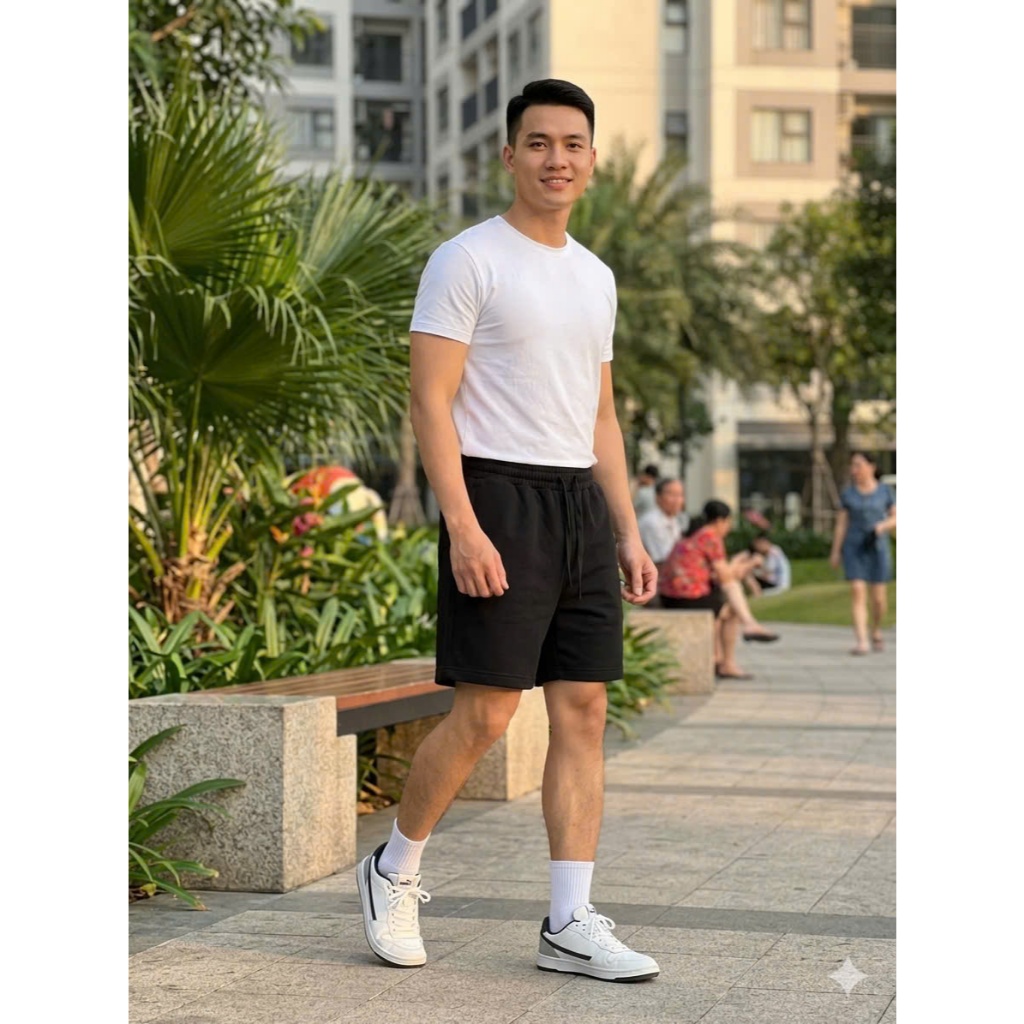 Combo 2 Quần Short Nỉ Nam Form Rộng Basic – Quần Đùi Nam Chất Nỉ Chân Cua Co Giãn, Thoáng Mát, Dễ Phối Đồ