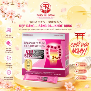 Gói uống Intestines Beauty Queen Nhật Bản- Men Inulin & Psyllium chất xơ tốt cho hệ đường ruột-Hộp 30gói