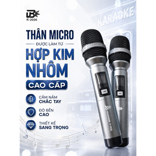 Micro Không Dây JB Prosound K-2026 Chống Hú Chống Rít, Hát Nhẹ Bắt Giọng, Tiếng Hát Trong Trẻo, 2 Míc Sóng UHF Xa 100m