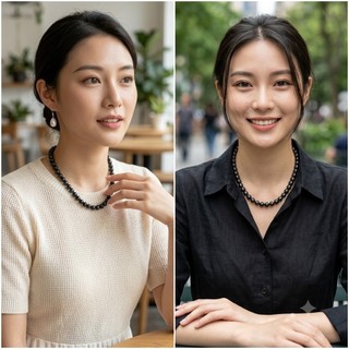 [ DAISYN ] N711 Vòng cổ chuỗi hạt đen 6/8/10mm phong cách thời trang thanh lịch cho nam nữ